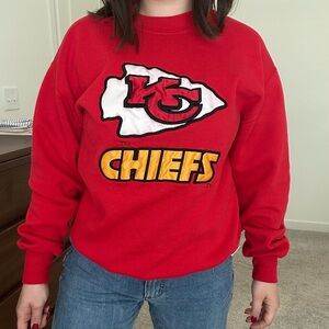 VTG Kansas City Chiefs Red Crewneck Sweatshirt